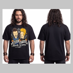 Beavis and Butt-Head Rock Icons čierne pánske tričko materiál 100% bavlna Beavis and Butt-Head Rock Icons čierne pánske tričko materiál 100% bavlna